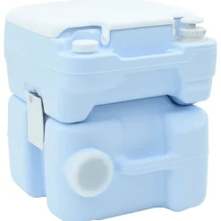 Discount vidaXL Campingtoalett Blå 41,5 x 36,5 x 42 cm Högdensitetspolyeten Ljusblå