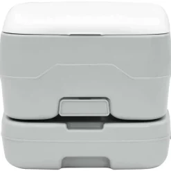 vidaXL Campingtoalett Grå och Vit 41,5 x 36,5 x 30 cm polyeten