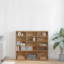 vidaXL CD-bänk artisan ek 100x23x89,5 cm konstruerat trä