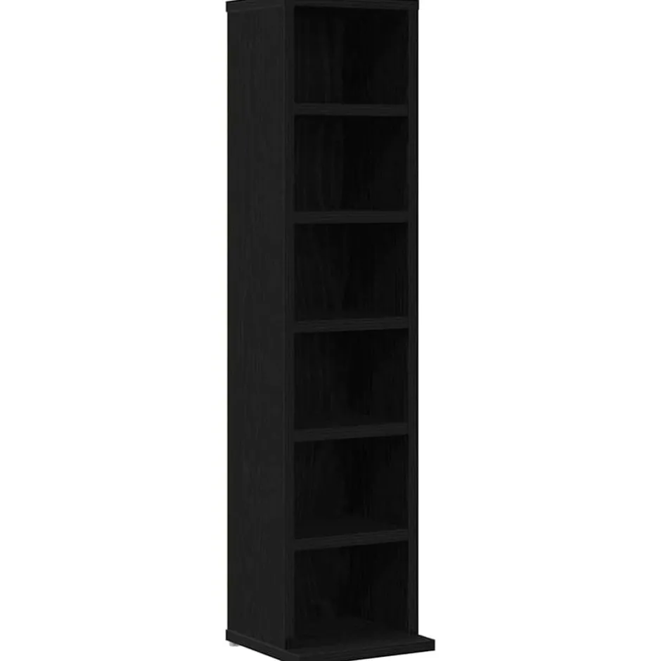 Discount vidaXL CD-bänk 21x20x88 cm konstruerat trä Svart ek