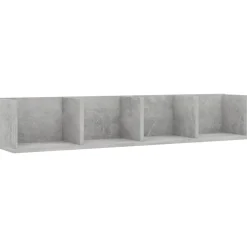 Discount vidaXL CD-hylla 100x18x18 cm konstruerat trä Betonggrå