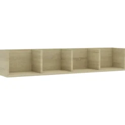 vidaXL CD-hylla sonama-ek 100x18x18 cm konstruerat trä