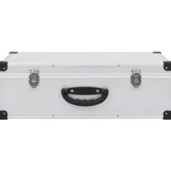 vidaXL CD-väska för 80 cd-skivor aluminium ABS silver
