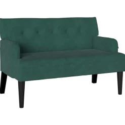 vidaXL Chesterfield Bänk 112 x 65,5 x 75 cm Sammet Mörkgrön