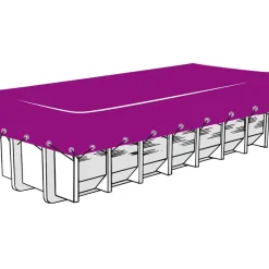 vidaXL Containernät HDPE 3x6 m svart