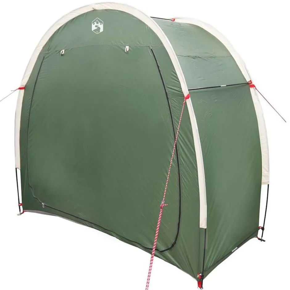 Discount vidaXL Cykelförrådstält med tak med lagring 210 x 90 x 174 cm Grön