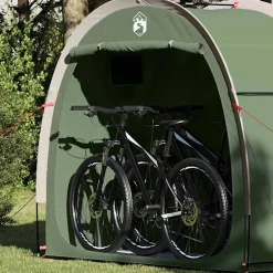 Discount vidaXL Cykelförrådstält med tak med lagring 210 x 90 x 174 cm Grön