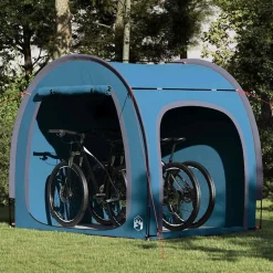 Outlet vidaXL Cykelförrådstält med tak med lagring 218 x 156 x 180 cm Blå
