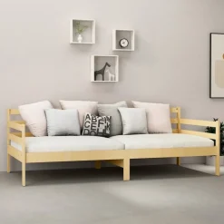 vidaXL Dagbädd massiv furu 90x200 cm