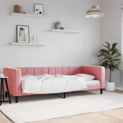 Best vidaXL Dagbädd 80x200 cm sammet Rosa