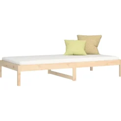 Hot vidaXL Dagbädd utan madrass 90x200 cm massiv furu Naturfärg