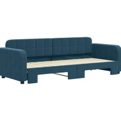vidaXL Dagbädd utdragbar 80x200 cm sammet Blå