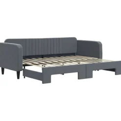 vidaXL Dagbädd utdragbar mörkgrå 80x200 cm sammet