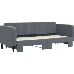 vidaXL Dagbädd utdragbar mörkgrå 80x200 cm sammet