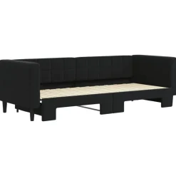 Outlet vidaXL Dagbädd utdragbar 80x200 cm sammet Svart