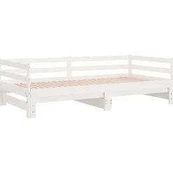 Online vidaXL Dagbädd utdragbar massiv furu 2x(90x200) cm Vit