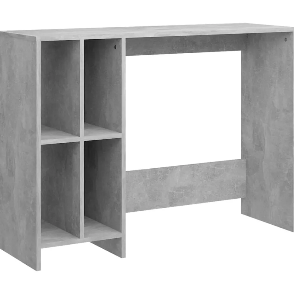 vidaXL Datorbord betonggrå 102,5x35x75 cm konstruerat trä