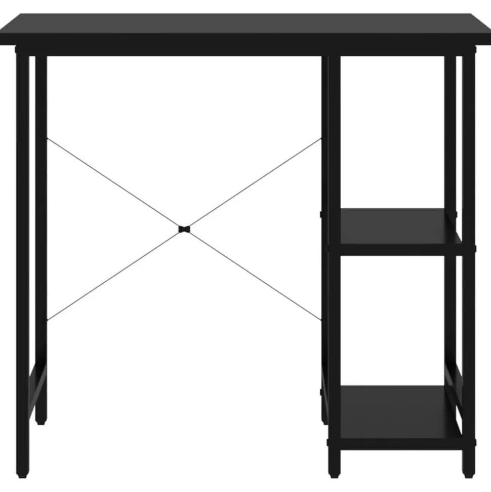 vidaXL Datorbord svart 80x40x72 cm MDF och metall