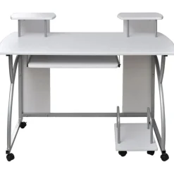 vidaXL Datorbord vit 110x52x88,5 cm konstruerat trä