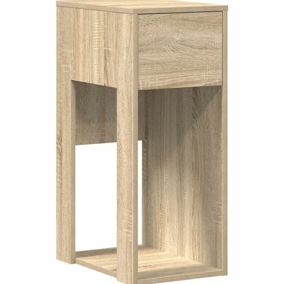 vidaXL Datorstativ med låda sonoma-ek 30x44x74 cm