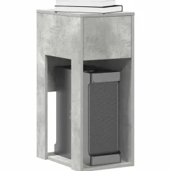 New vidaXL Datorstativ med låda 30x44x74 cm Betonggrå