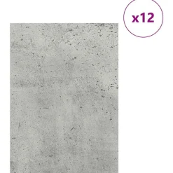 Discount vidaXL Dekorpaneler 12 pcs 30 x 42 x 0.27 cm Konstruerat trä Betonggrå