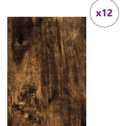 Best vidaXL Dekorpaneler 12 pcs Rökt ek 30 x 42 x 0.27 cm Konstruerat trä Rökfärgad ek