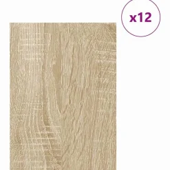 Outlet vidaXL Dekorpaneler 12 pcs Sonoma-ek 30 x 42 x 0.27 cm Konstruerat trä Sonoma ek