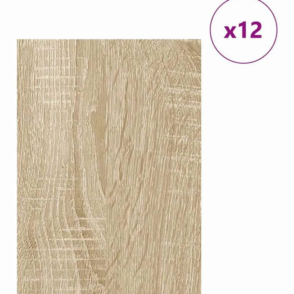 Outlet vidaXL Dekorpaneler 12 pcs Sonoma-ek 30 x 42 x 0.27 cm Konstruerat trä Sonoma ek