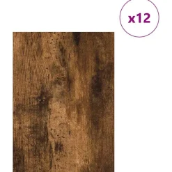 vidaXL Dekorpaneler 12 pcs Rökt ek 15 x 21 x 0.27 cm Konstruerat trä