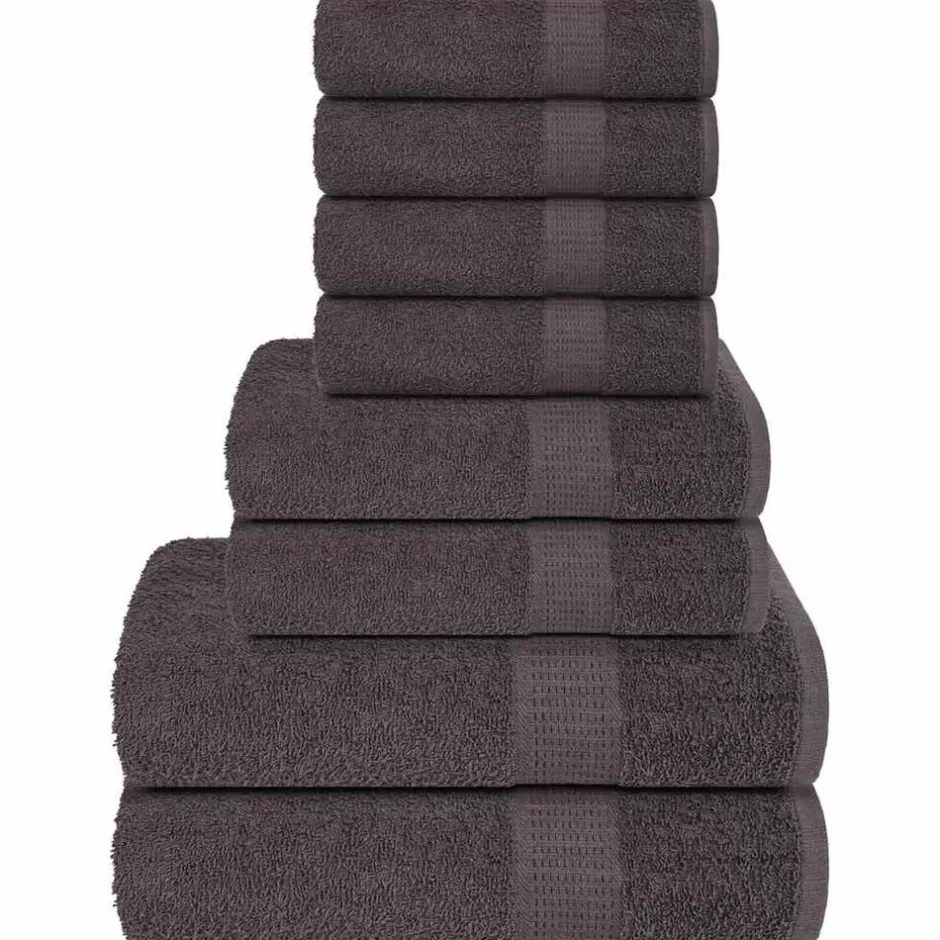 Best vidaXL 8-delat handduksset FROGN 360 gsm Antracit