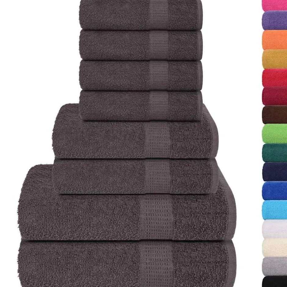 Best vidaXL 8-delat handduksset FROGN 360 gsm Antracit
