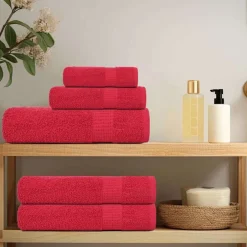 Outlet vidaXL 8-delat handduksset FROGN 360 gsm Röd