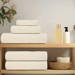 Sale vidaXL 12-delat handduksset FROGN gräddvit 360 gsm Kräm