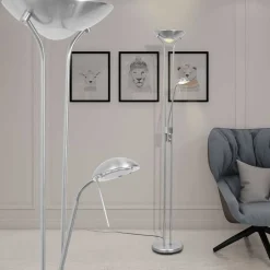 Discount vidaXL Dimbar golvlampa LED 23 W Silver