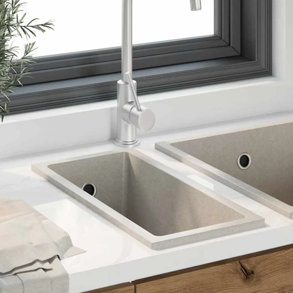 vidaXL Diskho Beige 21 x 44 x 14 cm Granit