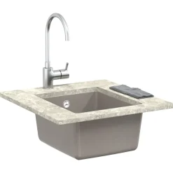 Outlet vidaXL Diskho 370 x 460 mm 80% Kvarts och 20% Resin Grå