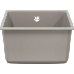 Outlet vidaXL Diskho 370 x 460 mm 80% Kvarts och 20% Resin Grå