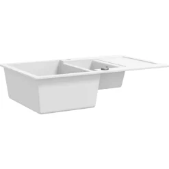 vidaXL Diskho granit dubbel vit