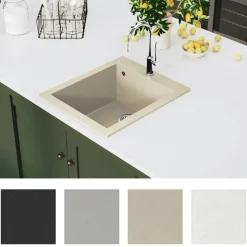 vidaXL Diskho granit enkel beige