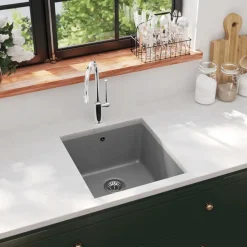 Best vidaXL Diskho granit enkel Grå