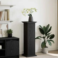 vidaXL Displayställ med hylla Svart Ek 31 x 30 x 90 cm Konstruerat trä