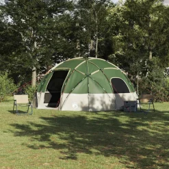 New vidaXL Dome Tält med tak med lagring 475 x 475 x 235 cm taffeta Grön