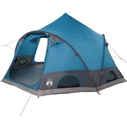 Discount vidaXL Dome Tält 4-Personer med tak med lagring 505 x 450 x 248 cm Blå