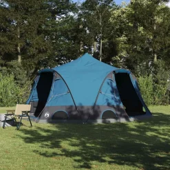 Discount vidaXL Dome Tält 4-Personer med tak med lagring 505 x 450 x 248 cm Blå