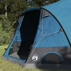 Discount vidaXL Dome Tält 4-Personer med tak med lagring 505 x 450 x 248 cm Blå