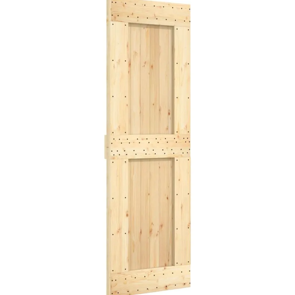 Clearance vidaXL Dörr NARVIK 70 x 210 cm Massiv furuträdörr Naturfärg