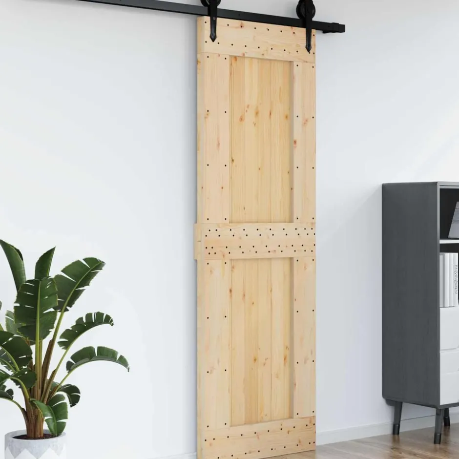 Clearance vidaXL Dörr NARVIK 70 x 210 cm Massiv furuträdörr Naturfärg