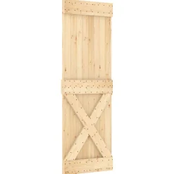 Discount vidaXL Dörr NARVIK 70 x 210 cm Massiv furuträdörr Naturfärg