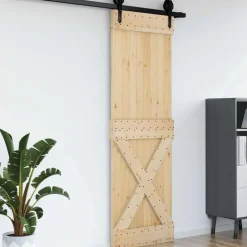 Discount vidaXL Dörr NARVIK 70 x 210 cm Massiv furuträdörr Naturfärg